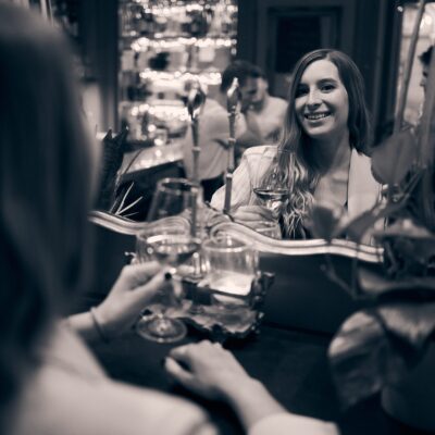 Guests learning about Hungarian wine regions